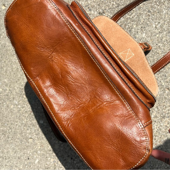 Patricia Nash Large Brown Leather Tote Bag Tan Suede Interior EUC - Picture 4 of 6